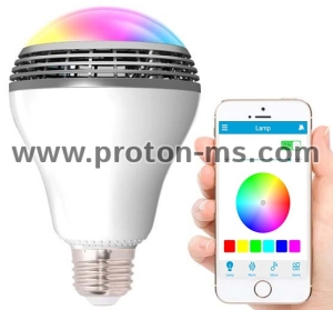 Безжичен Спийкър и Осветителна Крушка за Мобилни Устройства LED Light and Bluetooth Speaker Playbulb 