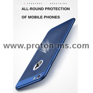 Луксозен Твърд Кейс за iPhone 7 / 7S Luxury Phone Case Ultra Thin Slim Cover Fashion Cool Breathable, Черен