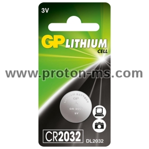 Lithium Button Battery GP CR2032 3V 1pc. / 1pk / GP