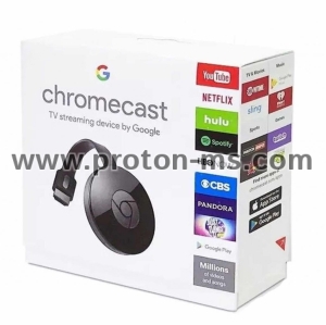 Smart устройство Google Chromecast, за безжично свързване на телефон, лаптоп и таблет с телевизор