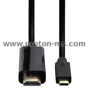 Кабел HAMA 135724 USB-C - HDMI мъжко, 1.8 м,позлатен, 3 звезди