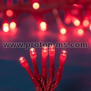 LED лампички, червени, 180LED, 12м