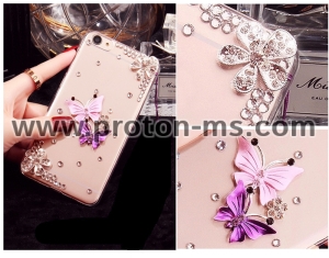 Луксозен Силиконов Кейс за iPhone 11 Pro с Пеперуди и Цветя