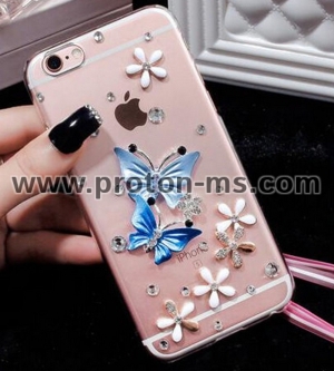 Луксозен Силиконов Кейс за iPhone 11 Pro с Пеперуди и Цветя