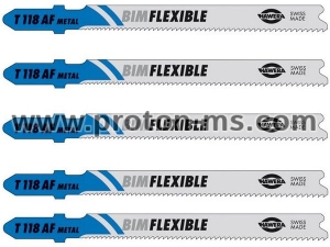 Нож за зеге за метал BIM - flexible 1,1 -1,5, T118AF, 5бр.
