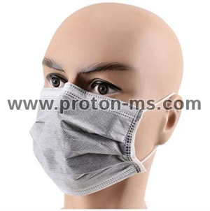 Еднократна 4 сойна медицинска маска  активен карбонов въглен 