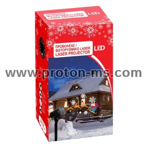 LED Лазерен прожектор за фасада Дядо Коледа с Шейна и Елени