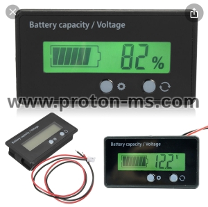 12V 24V 36V 48V Високо Прецизен LCD Индикатор за капацитета на батерии, дигитален волтметър тестер