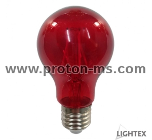 Led лампа FILAMENT 4W 220V E27 A60 червена 