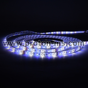 Водоустойчива RGB + White LED, 3м, 30бр. SMD5050(RGB) + 30бр. SMD2835 3000K, Комплект, с Дистанционно