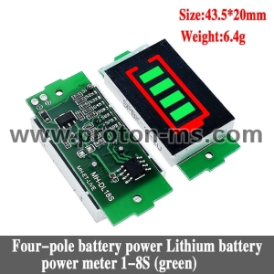 Панел 1-8S 1S/2S/3S/4S Single 3.7V Lithium Battery Capacity Indicator Module 4.2V Display Electric Vehicle Battery Power Tester Li-ion