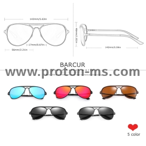 Слънчеви Очила BARCUR Aluminium Ultralight Pilot Sunglasses Men Polarized Driving Women Sun glasses for Men Sports Eyewear Gafas Oculos De Sol