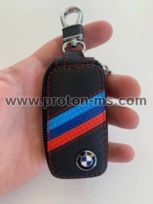 Кожен Кейс за Автомобилен ключ, Genuine leather car key case wallet fashion cow leather brand car key holder For BMW E46 E39 E90 E91 E60 E36 E92 E30 E34 E70 E87