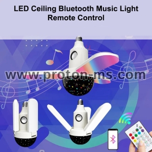 Bluetooth LED RGB крушка с вградена колона, E27, С ДИСТАНЦИОННО