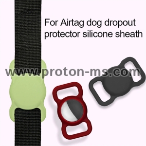 Кейс за Air Tag, силиконов, черен , Apple Airtag Case Dog Cat Collar GPS Finder