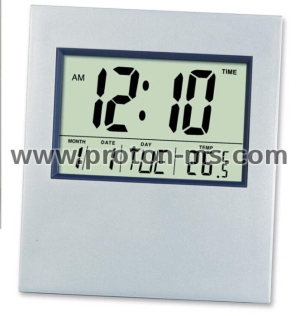 Настолно-стенен мултифункционален електронен часовник с аларма, календар, температура и много функции 