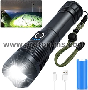 COB LED Flashlight USB Charge