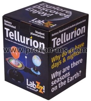 Телурий Levenhuk LabZZ е настолен механичен модел на въртенето на Земята и Луната около Слънцето