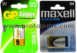 Алкална батерия MAXELL/ GP 6LF22 /6LR61/ /9V/ 1 бр.