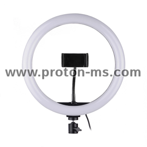 Селфи Ринг Лампа M33 LED Ring осветление M33, 33см, 25W, Черен 