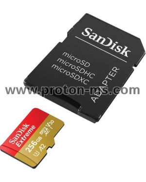 КАРТА ПАМЕТ SANDISK EXTREME MICROSDXC, 256GB, CLASS 10 U3, V30 130 MB/S