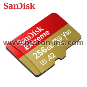 КАРТА ПАМЕТ SANDISK EXTREME MICROSDXC, 256GB, CLASS 10 U3, V30 130 MB/S