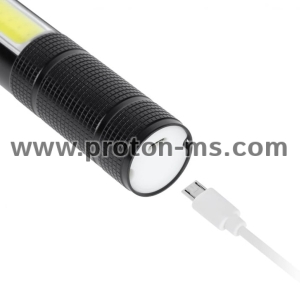 Mini-Zoom USB Rechargeable LED Flashlight Cree T6