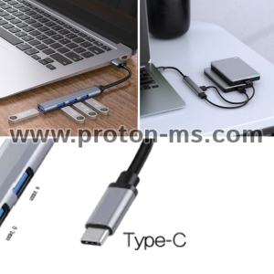 USB HUB 3.0 TYPE C – 3*USB(F) + 2*TYPE C(F)