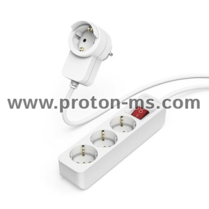 Splitter with 3 sockets with key and 1.5m cable with Sono Protection