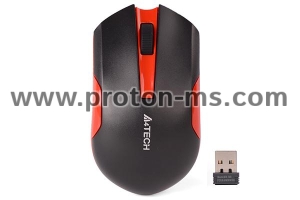 Optical Mouse A4tech G3-200N, 2.4 GHz, 1200 dpi, Black/Red