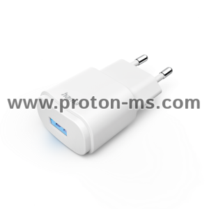 Мрежово зарядно HAMA, USB-A, 6 W, Бял