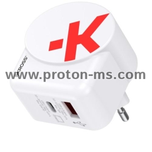 Адаптер-зарядно SKROSS Euro USB Charger AC45PD, USB-A, USB-C