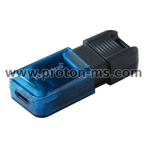 USB stick KINGSTON DataTraveler 80M, 256GB, USB-C 3.2 Gen 1, Black/Blue