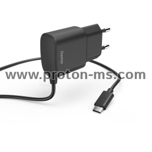 Hama Charger with USB-C Connection, 12 W, 1.0 m, black