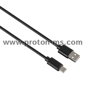 Кабел HAMA USB-C мъжко -USB 2.0 A мъжко, 0.9 м., 480Mbit/s,булк опаковка