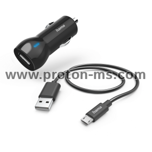 Car Charger with Micro-USB Charging Cable, HAMA-201613