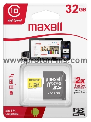 Memory card  Maxell micro SDHC, 32GB, Class 10,