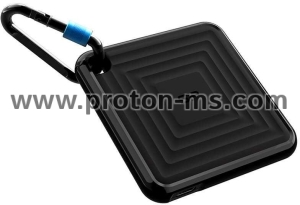 Външен SSD Silicon Power PC60, 2TB, USB 3.2 Gen2 Type-C, Черен