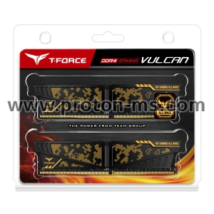 Памет Team Group T-Force Vulcan TUF, DDR4 - 16GB(2x8GB), 3600MHz, CL18-22-22-42, 1.35V
