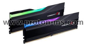 Memory G.SKILL Trident Z5 RGB Black 32GB(2x16GB) DDR5 PC5-48000 6400MHz CL32 F5-6400J3239G16GX2-TZ5RK Intel XMP