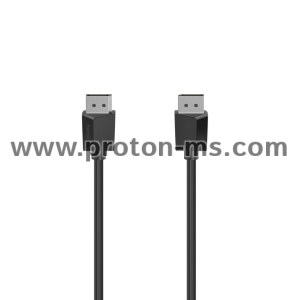 Кабел HAMA 200696, DisplayPort мъжко - DisplayPort мъжко, 1.5 m, Ultra-HD 4K, Двойно-екраниран, Черен