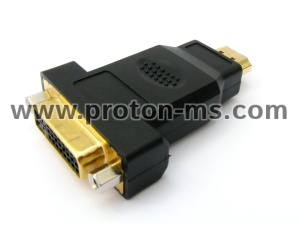 Конектор HDMI мъжка букса към DVI-D женска букса 24+5