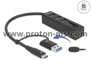 USB Hub, 3 Port, DELOCK-63859