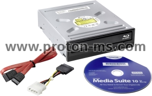 Internal SATA 16x Blu-ray Disc Rewriter Hitachi-LG BH16NS55, SATA, Black