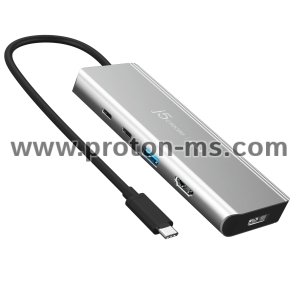 5-портов хъб j5create JCD401 USB4 Dual 4K Multi-port USB-C, 4K HDMI