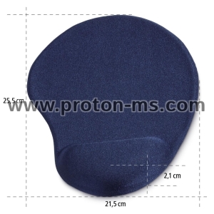Mouse Pad HAMA, Ergonomic 54780, Textile, Blue