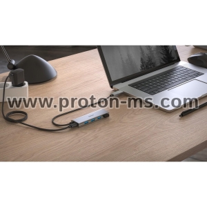 USB Hub, 4 Ports, USB 3.2 Gen 1, 5 Gbit/s, HAMA-200138