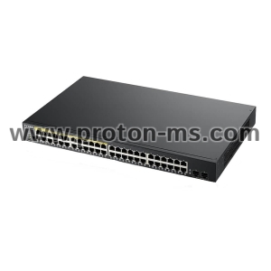 Switch ZYXEL GS1900-48HP, 48 port managed, PoE, Gigabit, Rack-Mount