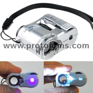 Мини Лупа 60X Led UV Microscope 9595 LED
