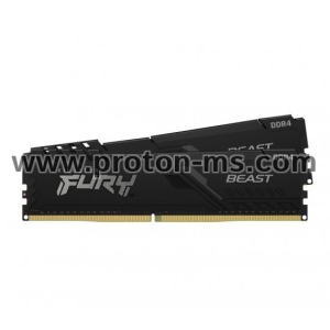 Памет Kingston FURY Beast Black 64GB(2x32GB) DDR4 PC4-25600 3200MHz CL16 KF432C16BBK2/64